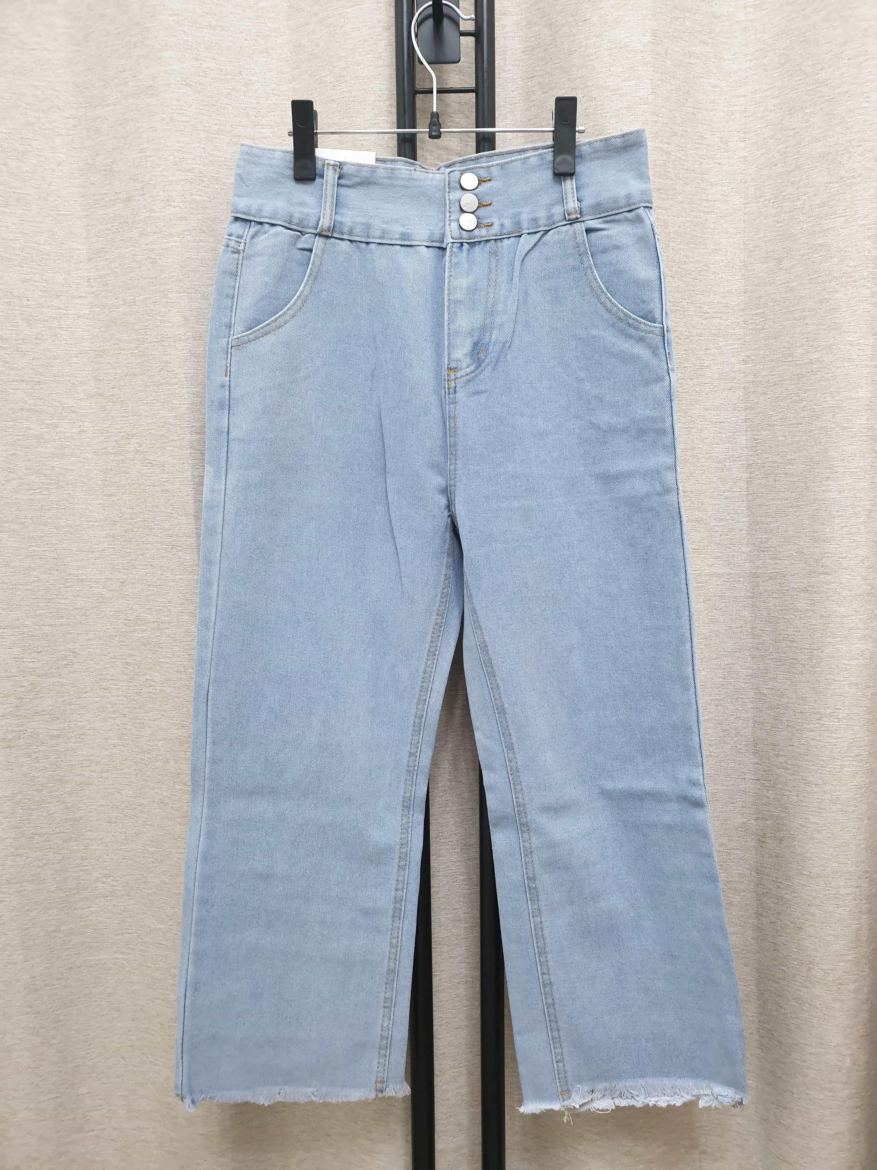 Light Blue High Waisted Denim Culottes