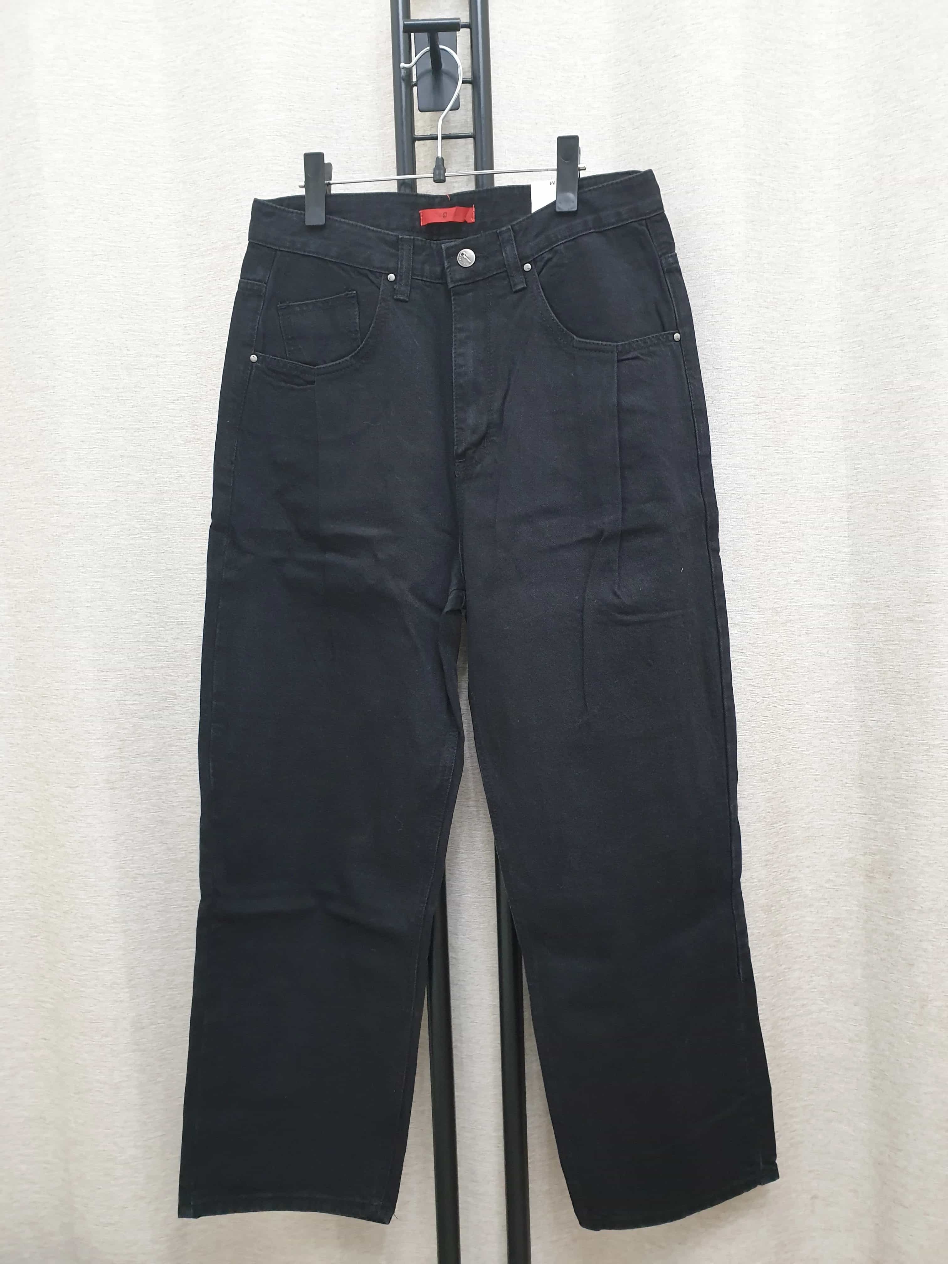 Black Wide Leg Denim Pants